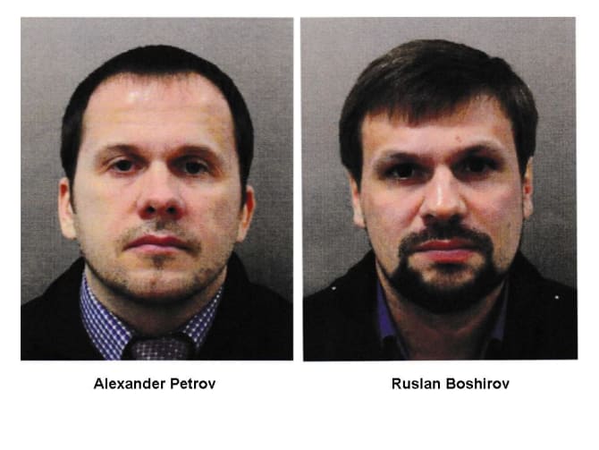 Salisbury attack suspects Alexander Petrov and Ruslan Boshirov